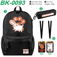 Chainsaw Man Cartoon Children's Lightweight Backpack Student Set Schoolbag Canvas Travel backpack
