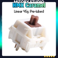 HMX Caramel Pudding linear switch hmx prelube Mitoby Studio mechanical keyboard switch