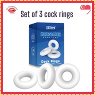 Set Of 3 Cock Rings, Penis Ring, Enhancer Ring, sex toy for men
