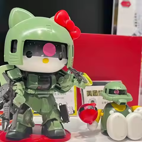 SDCS Hello Kitty Zaku MS-06SD Sheet Metal Spray Assembly Model Action Figures Kids Toys Desktop Deco