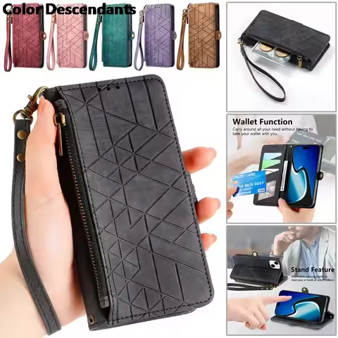Zipper Wallet Case For Nokia X10 X20 XR20 XR21 G10 G20 G50 G300 G11 G21 G22 G42 C3 C2 2nd Edition Le