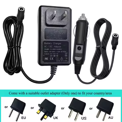 14V 4A AC/DC Adapter + Car Charger for NOCO XGC4 56W XGC Genius Boost HD GB70 Pro GB150 BoostPro GB7