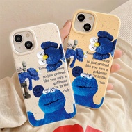Sesame Street Iphone 11 12 13 14 15Pro Max IPX Xr Xs Max 7 8 6s Plus Wheat straw Soft Silicone Phone Case