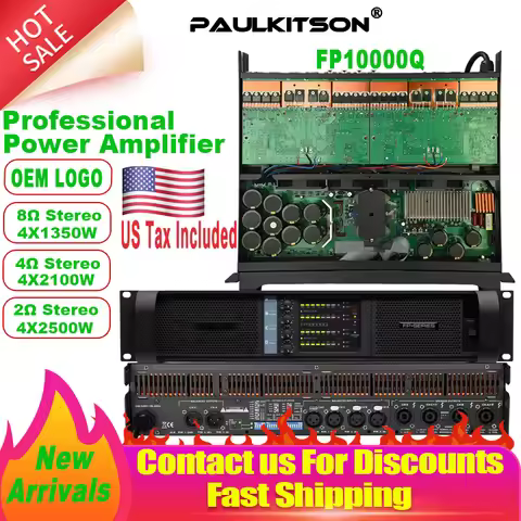 Paulkitson FP10000q Amplifier 4channel Professional Power Amplifier 4x1350w 8ohms High Power Subwoof