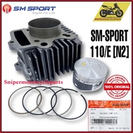 [100% ORI] SM SPORT 110E [ N2 ] CYLINDER BLOCK GREY SET PISTON / PISTON RING 100% ORIGINAL BENELLI