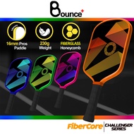 BOUNCE+ FIBERGLASS 16MM PRO Pickleball Paddle Set Professional Racket Light Weight Pickle Ball Padel