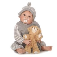 NPK全膠可入水仿真嬰兒洋娃娃 嬰兒服裝模特0-3M 可愛寶寶