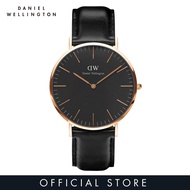 Daniel Wellington คลาสสิกสีดำเชฟฟิลด์40มม. นาฬิกาผู้ชาย