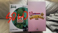 Medicom bearbrick Luck 幸運四葉草金幣 400%+100% 桃色毛毛招財貓 400%