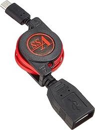 SK Service SU2-MCHR75R OTG (Host Function) Compatible, Retractable Cable, Micro USB (Male) to USB, A