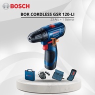 DRILL CORDLES 120-LI/MESIN Original' IMPACT BOSCH 12V 23Acc+1Bat BATERAI BOR GSR
