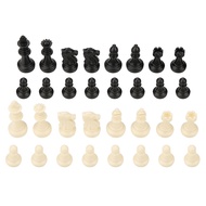 32 Standard International Chess Pieces Set - Replacement Tournament Chessmen in Black &amp; White
