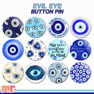 EVIL EYE BUTTON F1 MANIFESTING ATTRACTION BUTTON PIN BADGE 1.25"