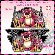 tem vario tem dán yếm đen nhựa nhám vario 125 2023 - 2025 mẫu labubu