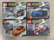 LEGO 樂高 Speed 絕版 75877 Mercedes-AMG, 75878 Bugatti, 75880 McLaren, 75879 Scuderia Ferrari 合售