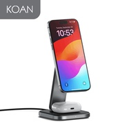 แท่นชาร์จไร้สาย Satechi Wireless Charger 2 in 1 Foldable Stand Qi2- Space Gray