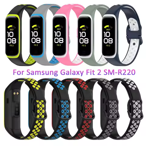 Silicone Strap For Samsung Galaxy Fit 2 SM-R220 Replacement Wrist Band Sport Bracelet For Galaxy Fit