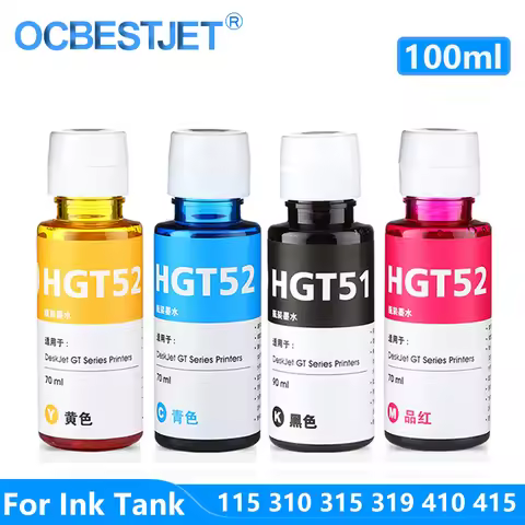 100ML/Bottle Refill Dye Ink Bottle For HP Ink Tank 110 115 310 315 316 318 319 418 Ink Tank Wireless