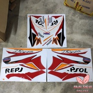 Stiker sticker body stripe cover set (1) honda dash110v1 dash 110 v1 dash110 v1 repsol