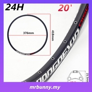 [MRBUNNY]20 inch mountain bike wheel rim 24/28/32/36 hole double disc wheel rim