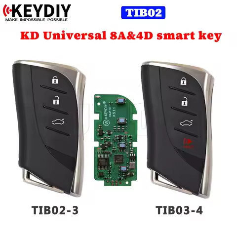 KEYDIY TIB02 TIB02-3 TIB02-4 KD TIB Smart Key Prox Remote Control with 8A/4D Chip for Toyota Lexus
