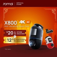 [Grand Launch] 70mai Omni 360° 4K X800 Dash Cam 4G GPS AI Parking Surveillance Front and Rear Dashca