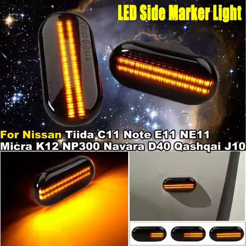 30LED Car Dynamic Blinker Side Marker Turn Signal Lights For Nissan Cube Z11 Camiones Dualis Frontie