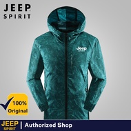 JEEP SPIRIT sun protection suit mens sun protection jacket printed mens hooded sun protection jacket