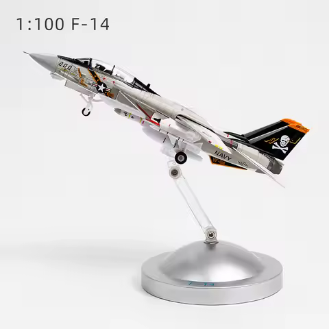 1:100 Scal Alloy F14 F-14 F-15 Aircraft Fighter Model Simulation Static American Aviation Model Deco