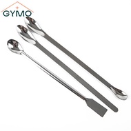 [GYMO] 12Pcs Stainless Steel Lab Spoon Spatula Laboratory Sampling Spoon Mixing Spatula MY