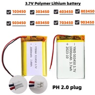 3.7V 103450 Lithium Polymer Battery 503450 303450 403450 603450 703450 803450 903450 123450 LiPo Bat