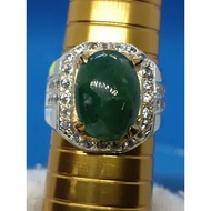 cincin perak 980 zamrud zambia