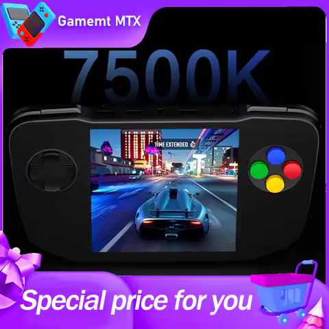Gamemt MTX Handheld Retro Arcade Game Console 3.95 Inch IPS Screen Support GBA Card 2 Players TV Out