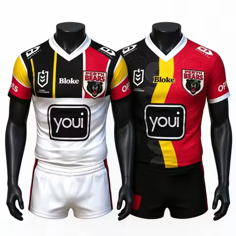 2026 Summer New Perth Bears NRL Rugby Jersey, Family Matching T-shirt Suitable for Daily and Trainin