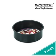 HOME PERFECT 7/8 Inch Non-Stick Fixed/Loose Base Round Cake Baking Pan,PFOA Free,BK-DR07/LB, BK-DR08