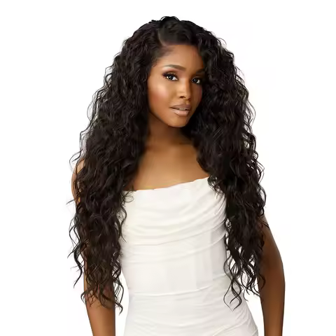 Sensationnel HD Lace Front Synthetic Wig Cloud 9 What Lace Glueless 13X6 Zion - Water wave long wig,