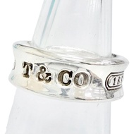 成色極佳 △ TIFFANY&Co. Tiffany 1837 窄款戒指 中號 925 純銀戒指 日本尺碼 10 號 重量 7.3克 女士戒指，附防塵袋 強烈推薦◎