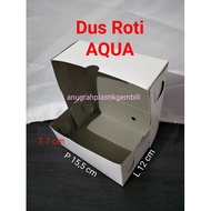 Cake Box White bread BoxAQUA POLOS and IVORY size 15.5 x 11, 5 x 6, 5 cm PER 10 PCS