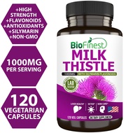 Biofinest Milk Thistle Extract 1000mg - Silymarin Flavonoids - Liver Gallbladder Detox Digestion Sup