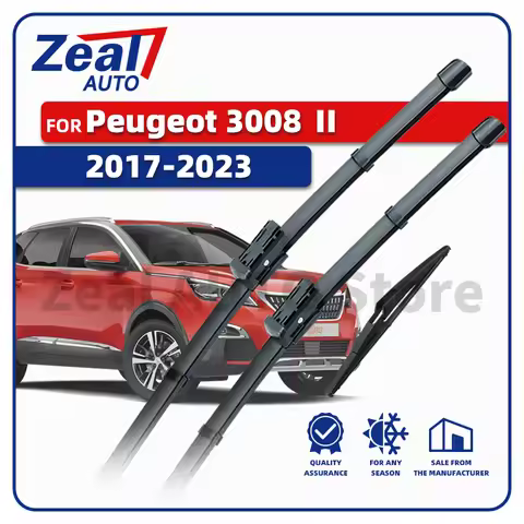 LHD Front Rear Wiper Blades For Peugeot 3008 Ⅱ MK2 P84 2017-2023 Hybrid Windshield Rubber Rain Brush