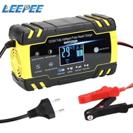 【Trending】 12v-24v 8a Full Automatic Car Charger Pulse Repair Digital Lcd Display Wet Dry Lead Acid -Chargers Power Charging