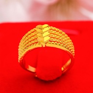 24K Gold Plated Multilayer Heart Ring 916 CINCIN EMAS