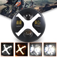 7 Inch H4 LED Headlight For Softail Slim Fat Boy 7inch DRL Motorcycle Headlamp For Kawasaki Vulcan D
