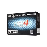 พาวเวอร์ซัพพลาย Plenty Power Supply ATX 600Watt Super Black4 80 Plus