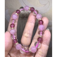 Pink Quartz Strawberry Quartz and Clear Quartz