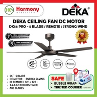 【HOT🔥】DEKA Ceiling Fan DX 56 PRO Ceiling Fan / 56"  / 5 Blade / Remote / DC Motor / Inverter Kipas S