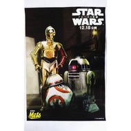STAR WARS EPISODE VII : THE FORCE AWAKENS R2-D2/C-3PO & BB-8 POSTER-(💯% official & authentic Japan e