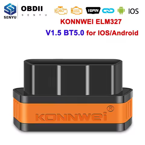 KONNWEI KW901 ELM327 V1.5 PIC18f25k80 Bluetooth 5.0 for Android/IOS OBD2 Scanner ELM 327 V1 5 Auto O