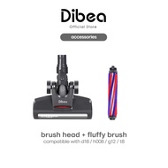 [Dibea Singapore] DIBEA GENUINE PART - Motorized Brush Head + Fluffy Brush - D18/H008/G12/T8