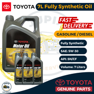 Toyota Fully Synthetic Engine Oil 5W-30 7 Liters Bundle for Gasoline or Diesel Engine